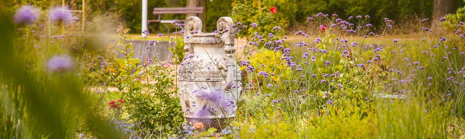 Amphore im Beet des jubiläumsgarten